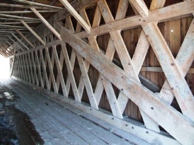Roseman Covered Bridge Trusswork Detail. Click for full size. Roseman Covered Bridge Trusswork Detail image. Click for full size.