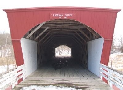 Roseman Covered Bridge NW Entrance image. Click for full size.