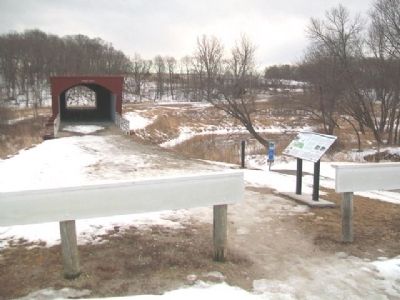 Middle River Water Trail Marker at Roseman Bridge. Click for full size. Middle River Water Trail Marker at Roseman Bridge image. Click for full size.