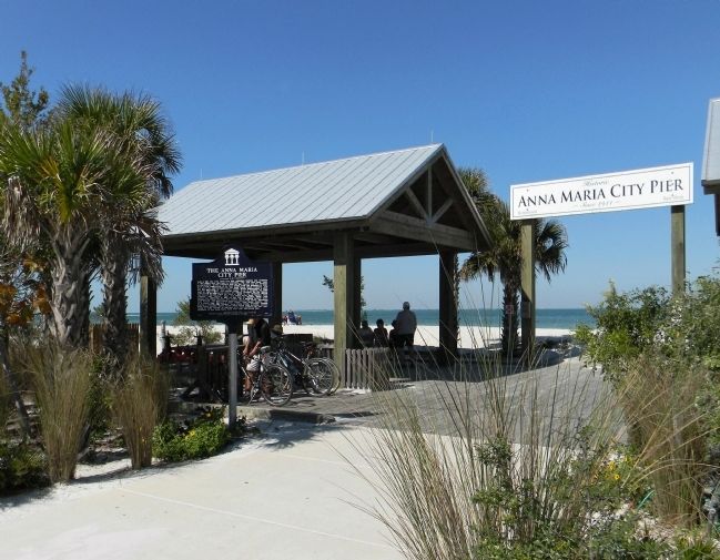 Wide view of The Anna Maria Pier Marker image. Click for full size.
