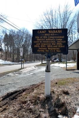 Camp Wabash Marker in 2014 image. Click for full size.