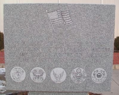 Veterans Memorial Marker (Front). Click for full size. Veterans Memorial Marker (Front) image. Click for full size.