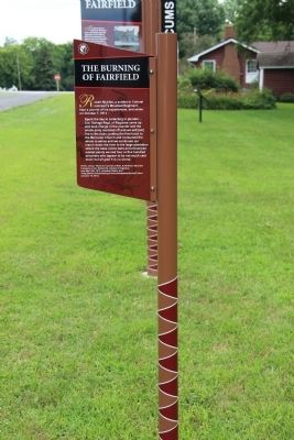 The Burning of Fairfield Marker. Click for full size. The Burning of Fairfield Marker image. Click for full size.