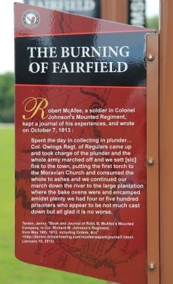 The Burning of Fairfield Marker image. Click for full size.
