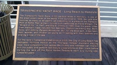 Transpacific Yacht Race Marker image. Click for full size.