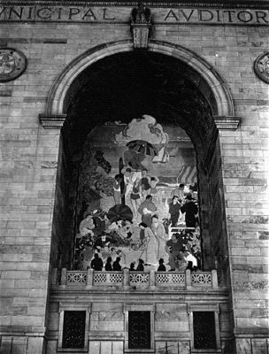 Tile Mosiac at Municipal Auditorium. Click for full size. Tile Mosiac at Municipal Auditorium image. Click for full size.