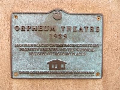 Orpheum Theatre Marker. Click for full size. Orpheum Theatre Marker image. Click for full size.