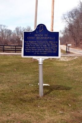 House of Chief Richardville Marker image. Click for full size.