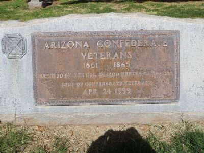 Arizona Confederate Veterans Marker image. Click for full size.
