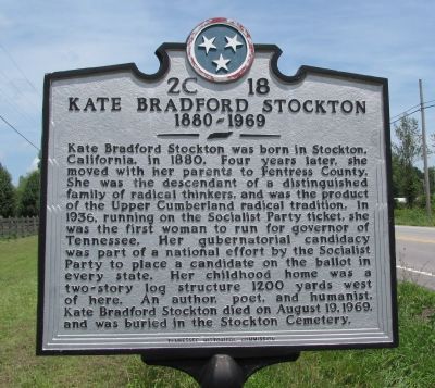 Kate Bradford Stockton Marker image. Click for full size.