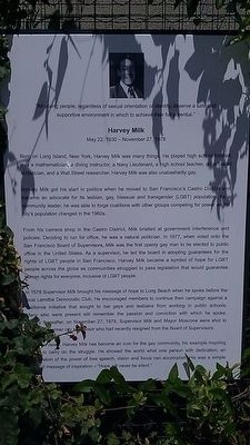 Harvey Milk Marker. Click for full size. Harvey Milk Marker image. Click for full size.