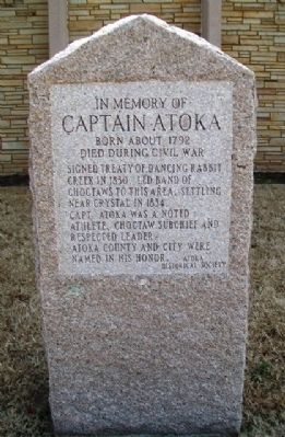 Captain Atoka Marker image. Click for full size.