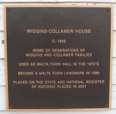 Wiggins – Collamer House Plaque image. Click for full size.