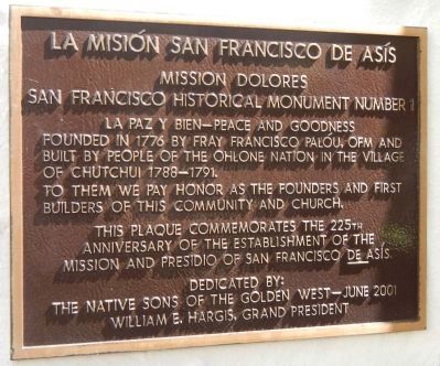 La Misión San Francisco de Asís Marker image. Click for full size.