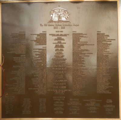 Old Mission Restoration Project plaque. Click for full size. Old Mission Restoration Project plaque image. Click for full size.