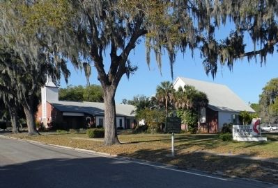 Wide view of the First Manatee Courthouse / Manatee Methodist Church. Click for full size. Wide view of the First Manatee Courthouse / Manatee Methodist Church image. Click for full size.