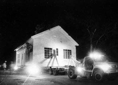 Moving the 1860 Court House to the Manatee Village Historical Park image. Click for full size.