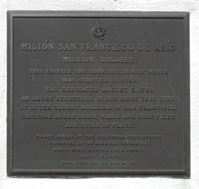Misión San Francisco de Asís Marker image. Click for full size.