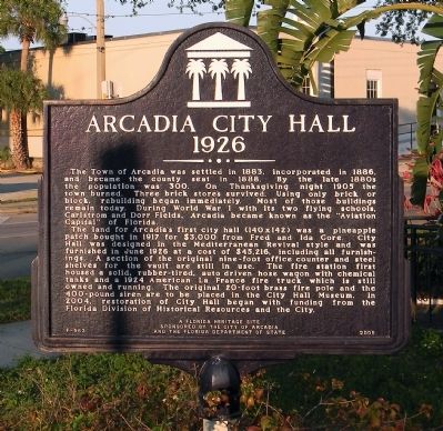 Arcadia City Hall Marker image. Click for full size.
