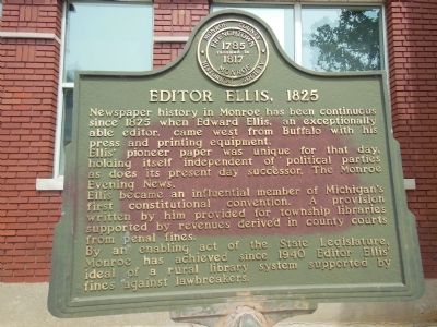 Editor Ellis, 1825 Marker image. Click for full size.