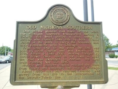 Old Michigan Southern Marker image. Click for full size.