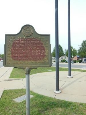 Old Michigan Southern Marker. Click for full size. Old Michigan Southern Marker image. Click for full size.