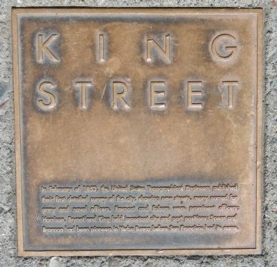 King Street Marker, top left. Click for full size. King Street Marker, top left image. Click for full size.