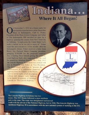 Indiana ... Where It All Began! Marker image. Click for full size.