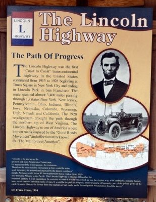 The Lincoln Highway Marker. Click for full size. The Lincoln Highway Marker image. Click for full size.
