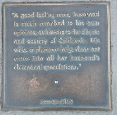 Townsend Street Marker, bottom left plaque image. Click for full size.