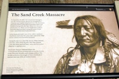 The Sand Creek Massacre Marker. Click for full size. The Sand Creek Massacre Marker image. Click for full size.