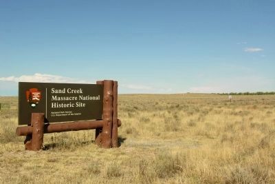 Entrance to Sand Creek Massacre NHS. Click for full size. Entrance to Sand Creek Massacre NHS image. Click for full size.