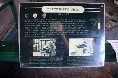Blacksmith Shop Marker (inside the shop). Click for full size. Blacksmith Shop Marker (inside the shop) image. Click for full size.