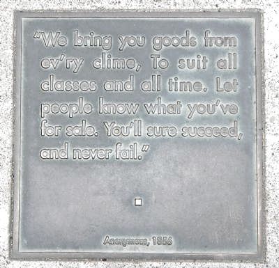Spear Street Marker, bottom left plaque image. Click for full size.