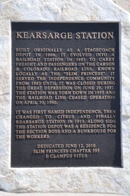 Kearsarge Station Marker image. Click for full size.