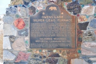 Owens Lake Silver-Lead Furnace Marker image. Click for full size.