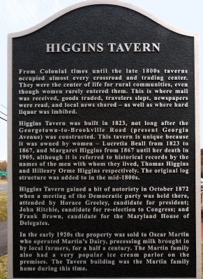 Higgins Tavern Marker image. Click for full size.