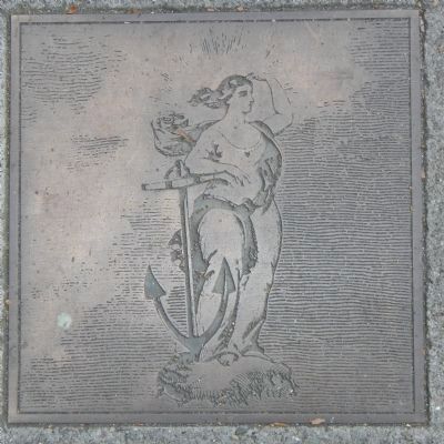 Harrison Street Marker, center left plaque. Click for full size. Harrison Street Marker, center left plaque image. Click for full size.