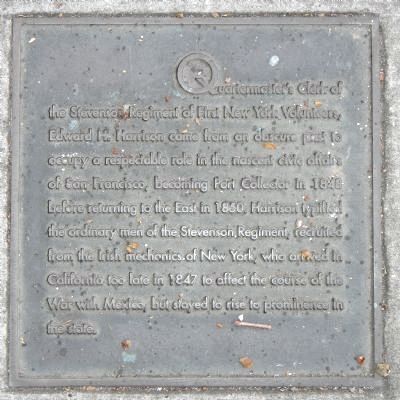 Harrison Street Marker, center right plaque. Click for full size. Harrison Street Marker, center right plaque image. Click for full size.