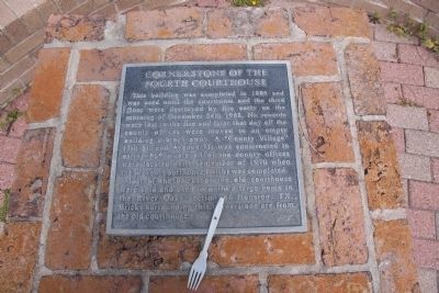 Cornerstone of the Fourth Courthouse Marker. Click for full size. Cornerstone of the Fourth Courthouse Marker image. Click for full size.