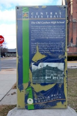 The Old Goshen High School Marker image. Click for full size.
