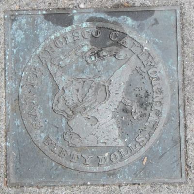 Folsom Street Marker, bottom right plaque. Click for full size. Folsom Street Marker, bottom right plaque image. Click for full size.