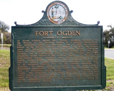 Fort Ogden Marker. Click for full size. Fort Ogden Marker image. Click for full size.