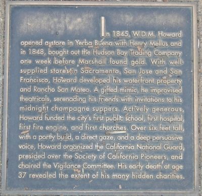 Howard Street Marker, center right plaque. Click for full size. Howard Street Marker, center right plaque image. Click for full size.