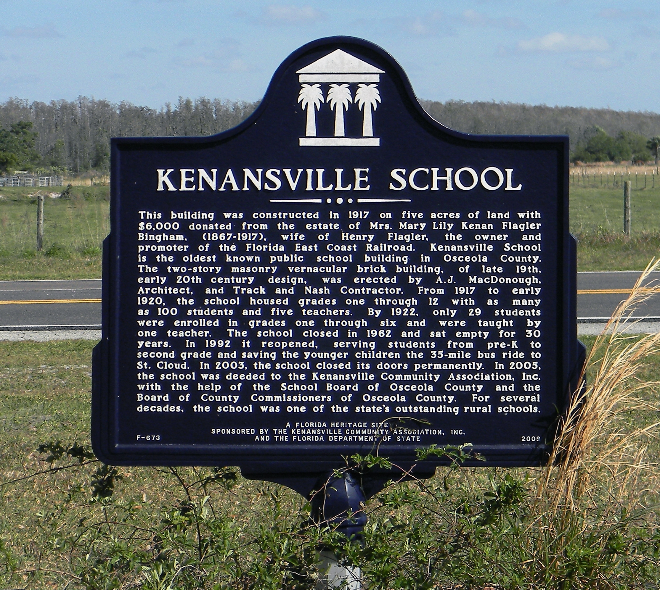 Kenansville School Marker