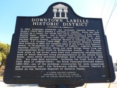 Downtown LaBelle Historic District Marker image. Click for full size.