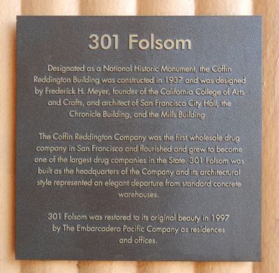 301 Folsom Street Marker. Click for full size. 301 Folsom Street Marker image. Click for full size.