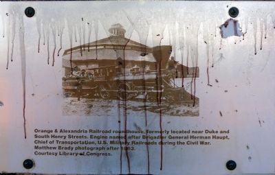 Orange and Alexandria Roundhouse Marker. Click for full size. Orange and Alexandria Roundhouse Marker image. Click for full size.