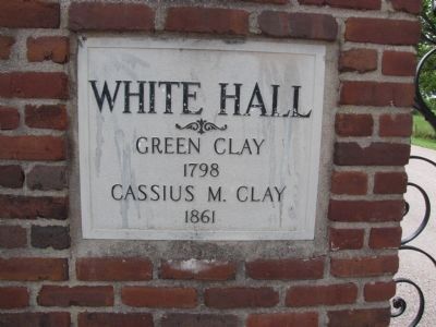 White Hall entrance plaque image. Click for full size.
