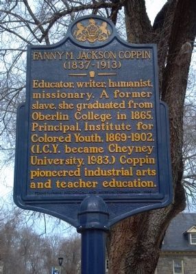 Fanny M Jackson Coppin Marker image. Click for full size.